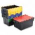 2 x Attached Lid Euro Containers - YELLOW LID - SD-ALC1-YW-2