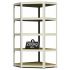 Corner Rax Value White Steel Shelving with 5 Chipboard Shelves - Height 1800mm x Width 600mm x Overall Depth 600mm