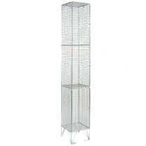 Wire Mesh Lockers with three doors / compartments