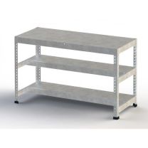Galvanised heavy duty workbench with 3 levels
