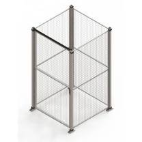 Mini mesh partition stand alone cage enclosure. Full height 50 x 50mm mesh with single door access - SDC-MINSD