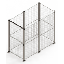 Small mesh partition stand alone cage enclosure. Full height 50 x 50mm mesh with single door access - SDC-SSD