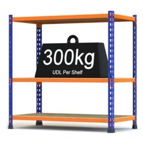 Medium Duty Shelving R2MB-BO-C RAX 2 Medium Duty Blue and Orange with Chipboard Shelves