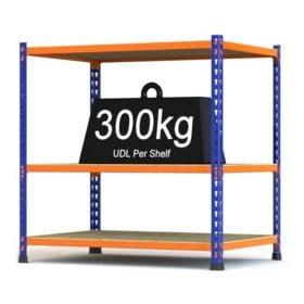 Medium Duty Shelving R2MC-BO-C RAX 2 Medium Duty Blue and Orange with Chipboard Shelves