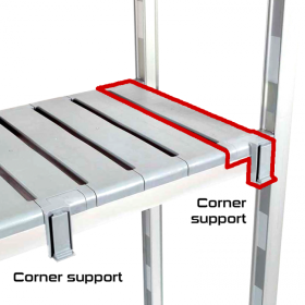 Plastic Shelving Corner Kit (300mm shelf widths) - SD-KFA300 Plastic shelving corner support
