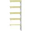 Pallet racking extension bay with 5 levels