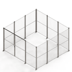 Large mesh partition stand alone cage enclosure. Full height 50 x 50mm mesh with double door access - SDC-LARDD