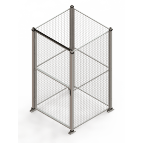 Mini mesh partition stand alone cage enclosure. Full height 50 x 50mm mesh with single door access - SDC-MINSD