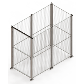 Small mesh partition stand alone cage enclosure. Full height 50 x 50mm mesh with single door access - SDC-SSD