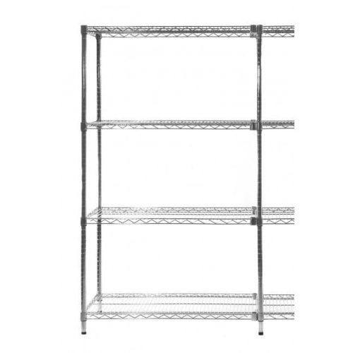 Chrome Wire Shelving 2130mm Height with 4 Shelves - Image 3
