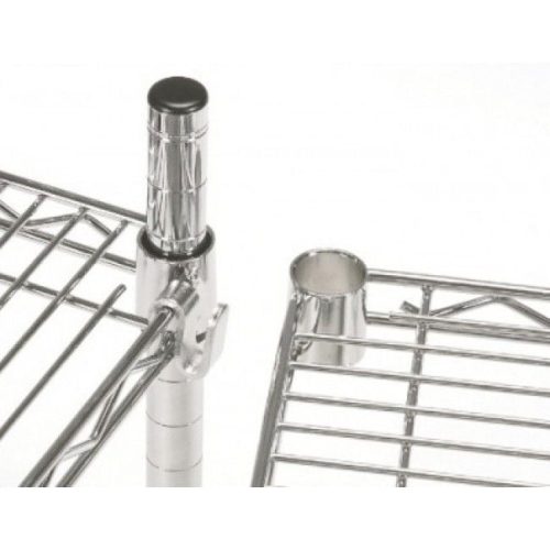 Chrome Wire Shelving 2130mm Height with 4 Shelves - Image 2