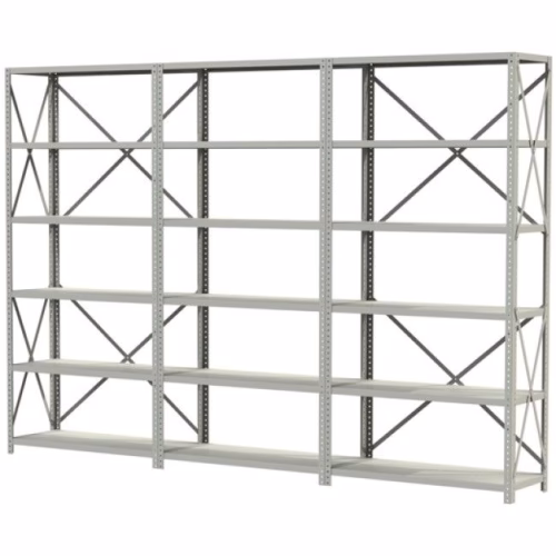 British Standard Braced Steel Bolted Triple Shelving System 5 Levels
